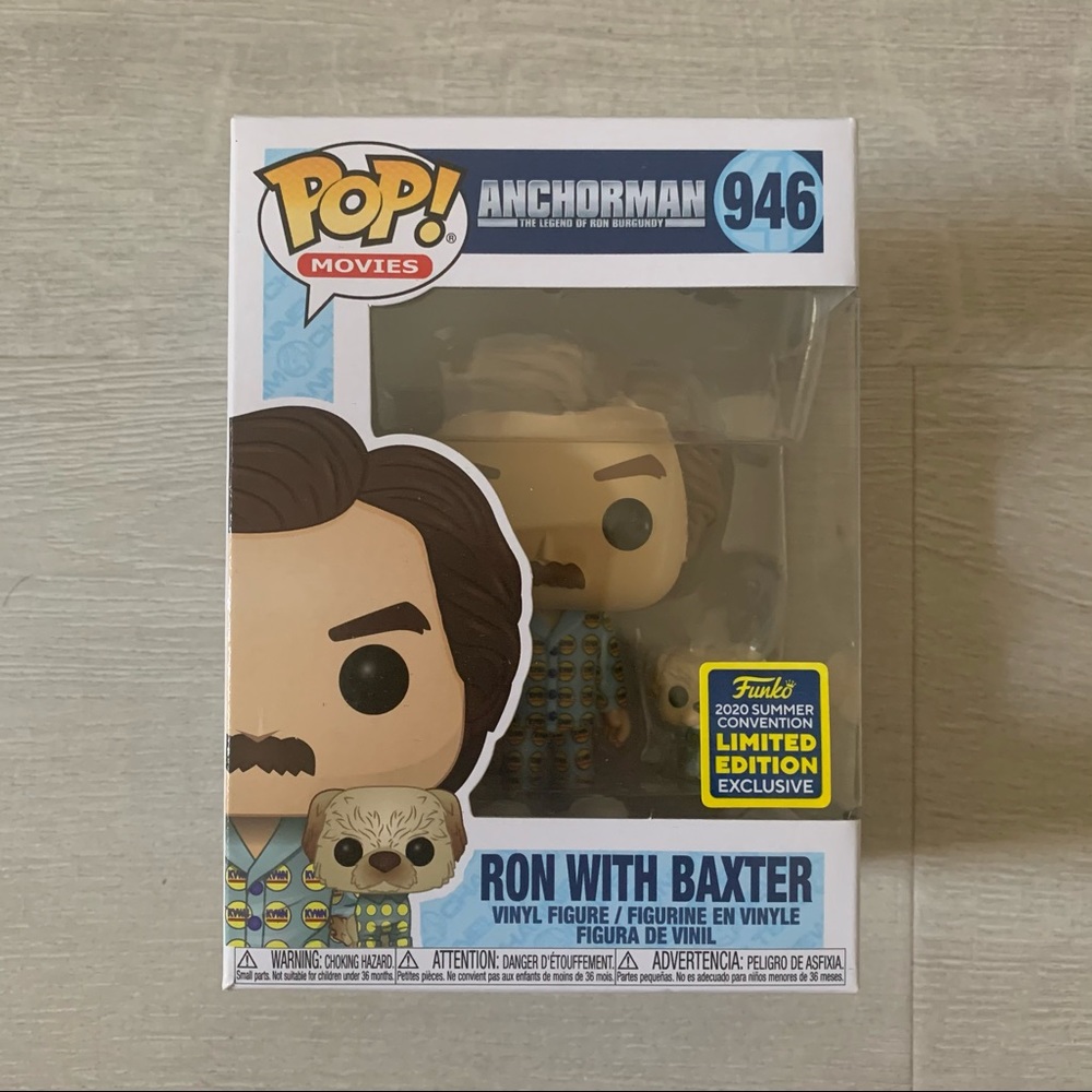 The Anchorman Ron with Baxter LE Funko Pop